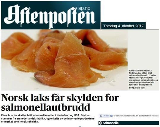 Aftenposten on salmonella Aftenposten on salmonella