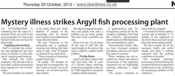 Scottish sea farms #25 Oban Times 25 Oct Scottish sea farms #25 Oban Times 25 Oct