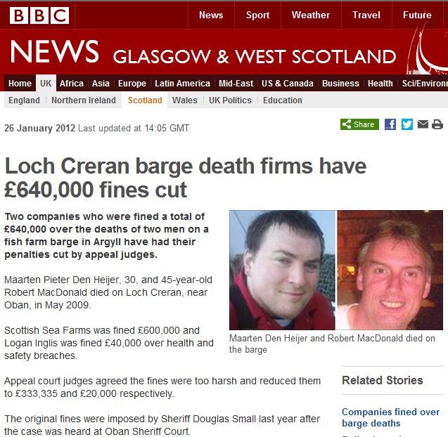 Scottish sea farms #26 BBC deaths Scottish sea farms #26 BBC deaths