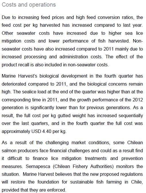 Q4 2012 report #5 chile Q4 2012 report #5 chile