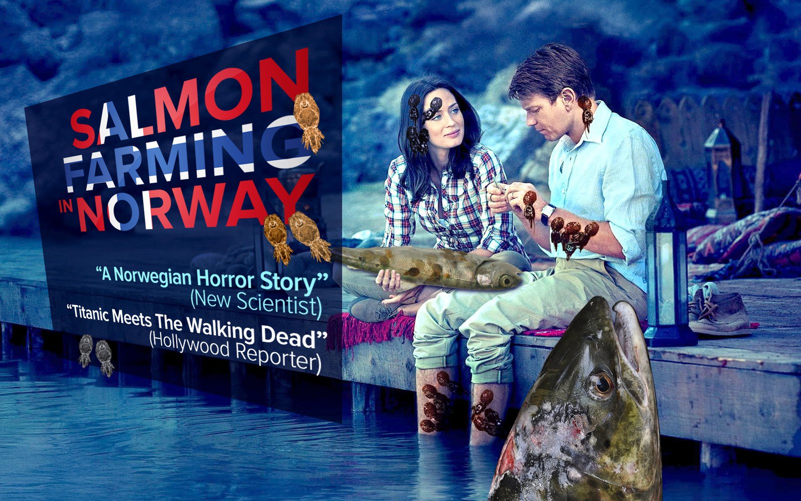 Salmon Farming in Norway poster spoof Salmon Farming in Norway poster spoof