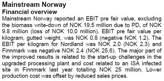 Cermaq Q3 2012 Norway Cermaq Q3 2012 Norway