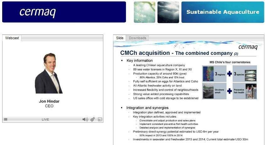 Cermaq Q3 2012 presentation #8 chile expansion Cermaq Q3 2012 presentation #8 chile expansion