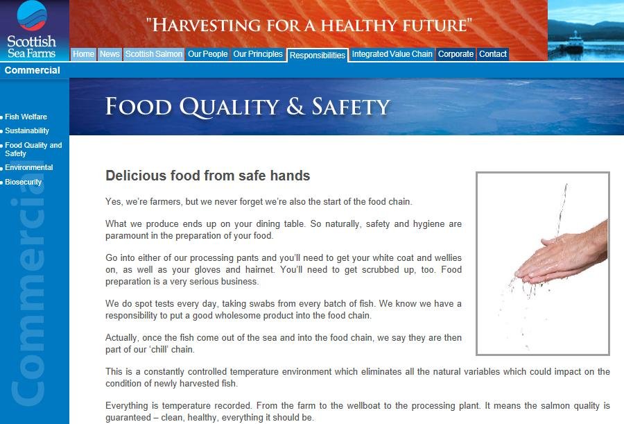 Scottish Sea farms #9 safe hands Scottish Sea farms #9 safe hands