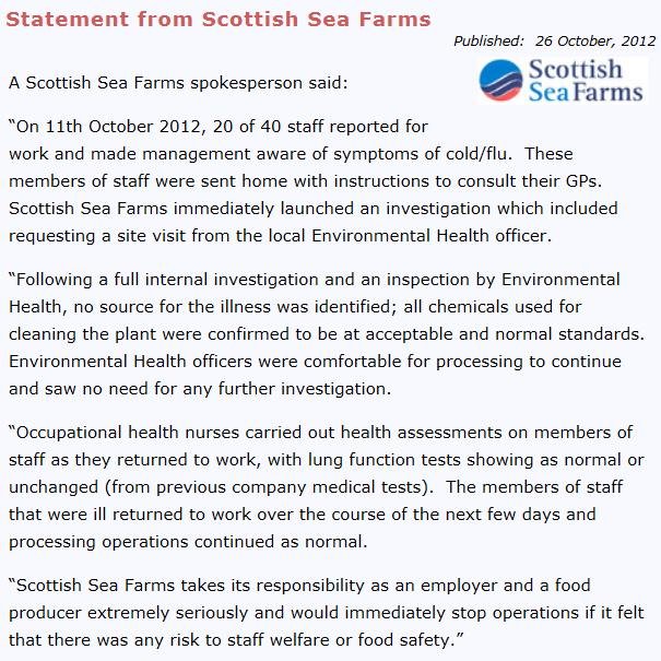 Scottish sea farms #29 statement 26 Oct Scottish sea farms #29 statement 26 Oct