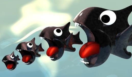 Big fish eating little fish Big fish eating little fish