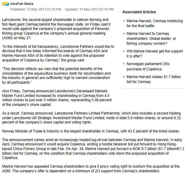 MH cermaq vote against #2 MH cermaq vote against #2