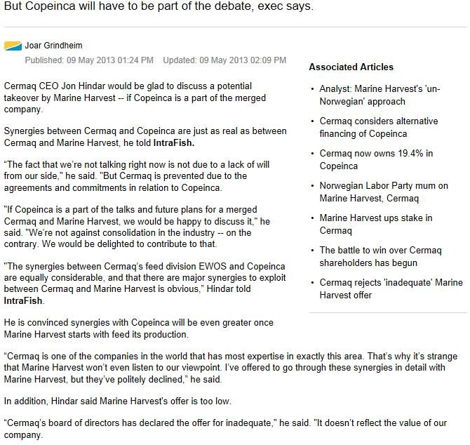 MH cermaq Hindar talk #2 MH cermaq Hindar talk #2