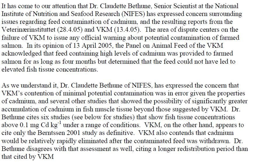 Cadmium Claudette letter from PSC Cadmium Claudette letter from PSC