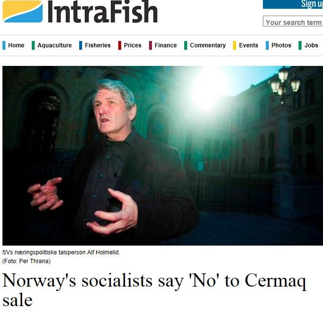 MH cermaq Intrafish Socialists say no #1 MH cermaq Intrafish Socialists say no #1