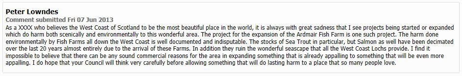 Loch Kanaird objections #2 Loch Kanaird objections #2