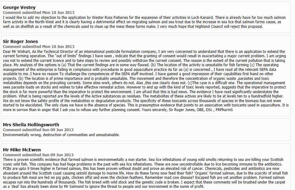 Loch Kanaird objections #3 Loch Kanaird objections #3