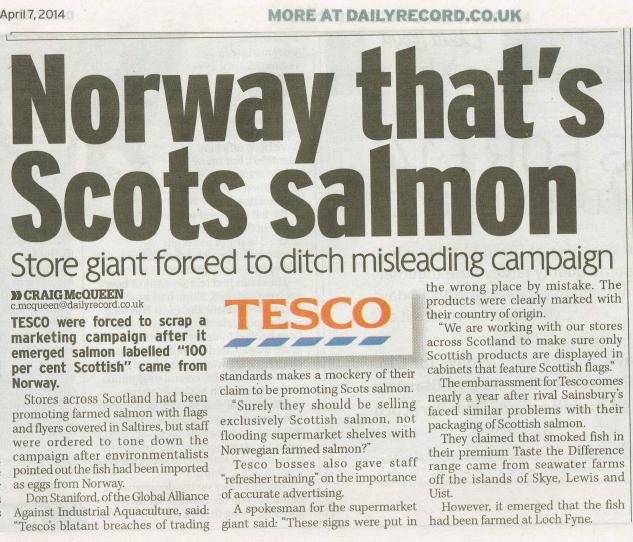 Daily Record 7 April 2014 newspaper Daily Record 7 April 2014 newspaper