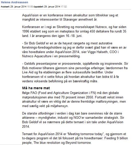 Geldof Aftenbladet #2 Geldof Aftenbladet #2
