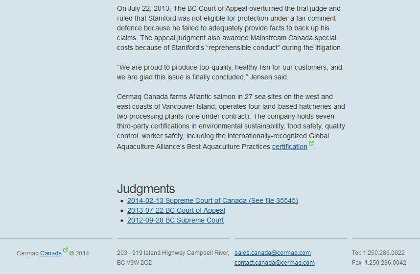 Cermaq PR 13 2014 #3 Cermaq PR 13 2014 #3