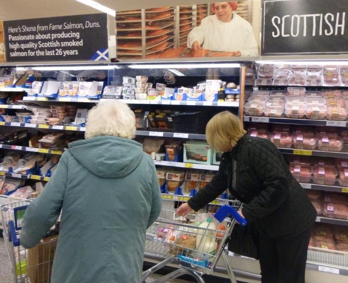 Low res photos #5 Tesco Perth 28 March 2014 Scottish salmon display with mostly Norwegian farmed salmon Low res photos #5 Tesco Perth 28 March 2014 Scottish salmon display with mostly Norwegian farmed salmon