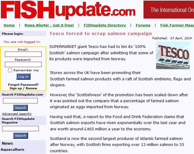 Fish Update 7 April 2014 Fish Update 7 April 2014