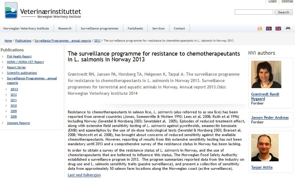 Veths Resistance report 2013 Veths Resistance report 2013