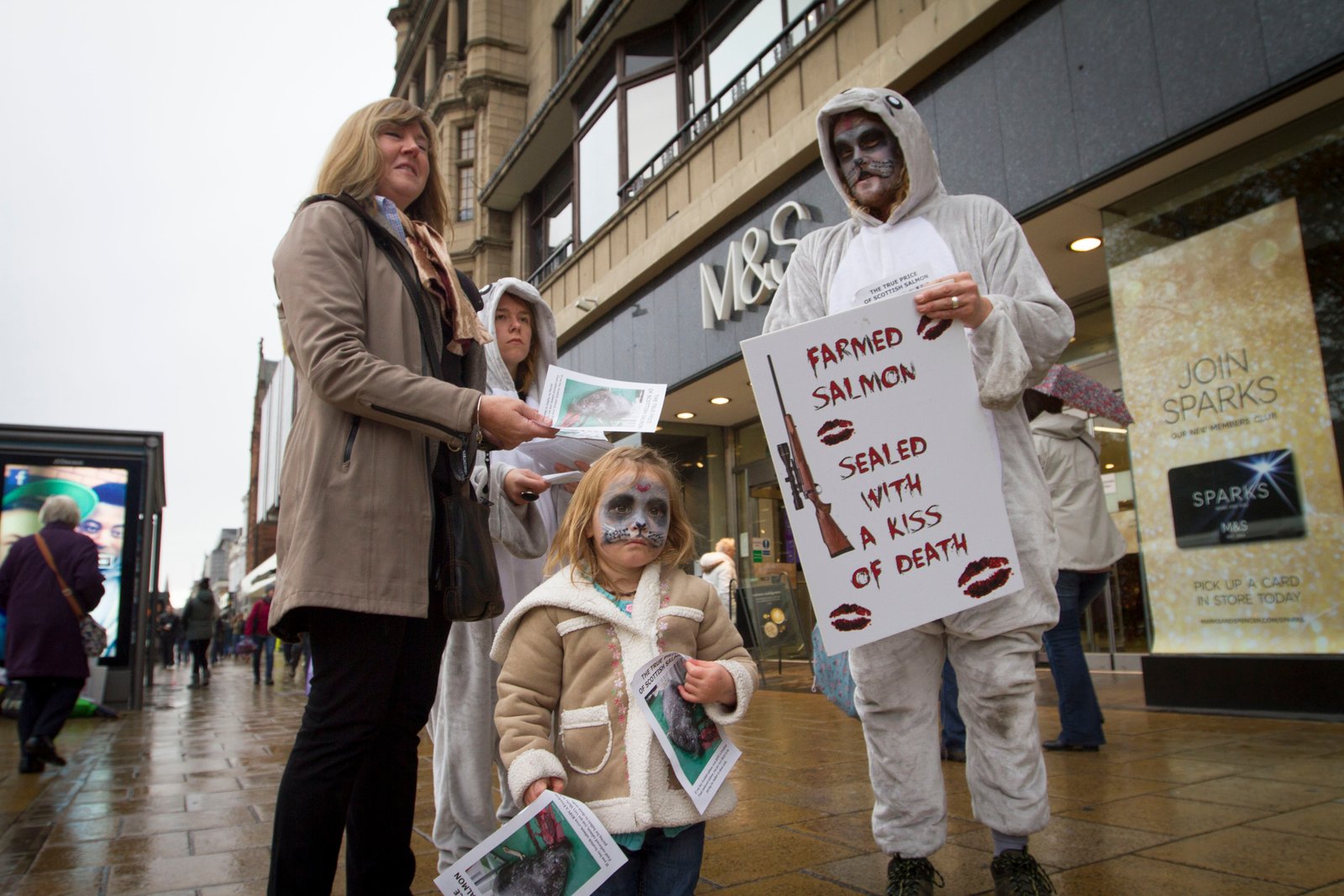 M&S Elsie handing out leaflets #2 M&S Elsie handing out leaflets #2