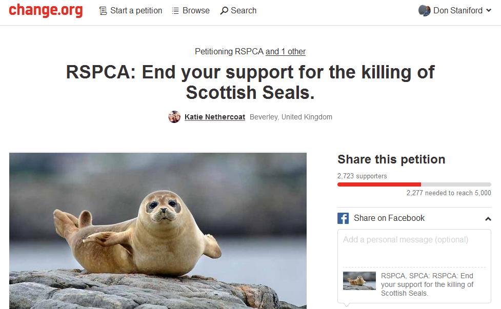 Petition Change RSPCA 23 Nov 2015 Petition Change RSPCA 23 Nov 2015