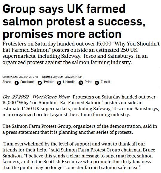 Intrafish on supermarket campaign