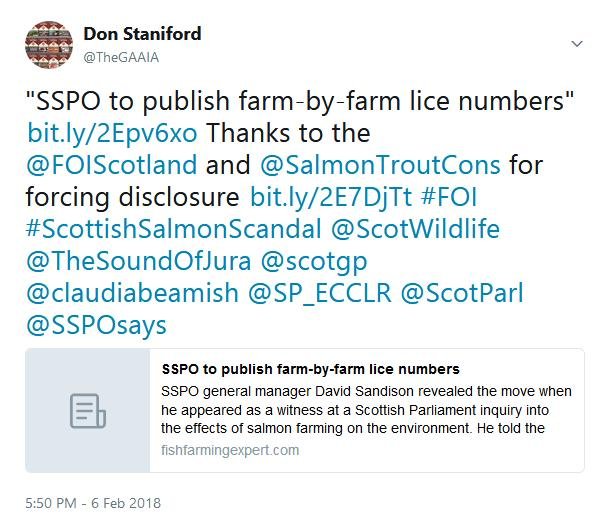 Tweet SP #1 SSPO to publish