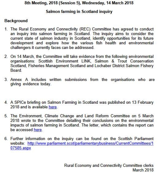 SP recc 14 March evidence agenda #2