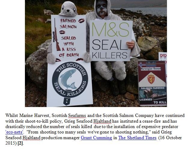 PR 30 October 2015 Stop Shooting Seals for Salmon Meals #2 PR 30 October 2015 Stop Shooting Seals for Salmon Meals #2