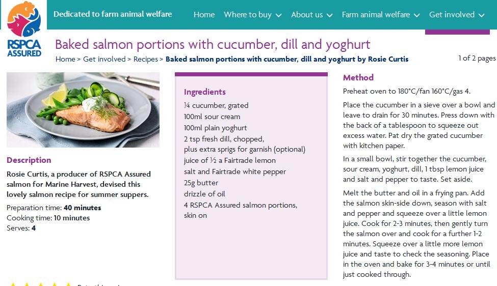RSPCA MH recipe RSPCA MH recipe