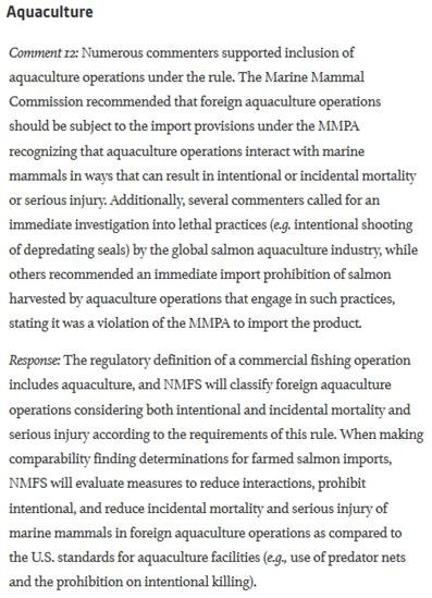 US ban PR 6 Sept 2016 Aquacuture section from MMPA US ban PR 6 Sept 2016 Aquacuture section from MMPA
