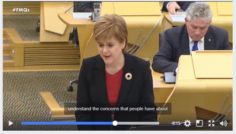 Sturgeon understands concerns