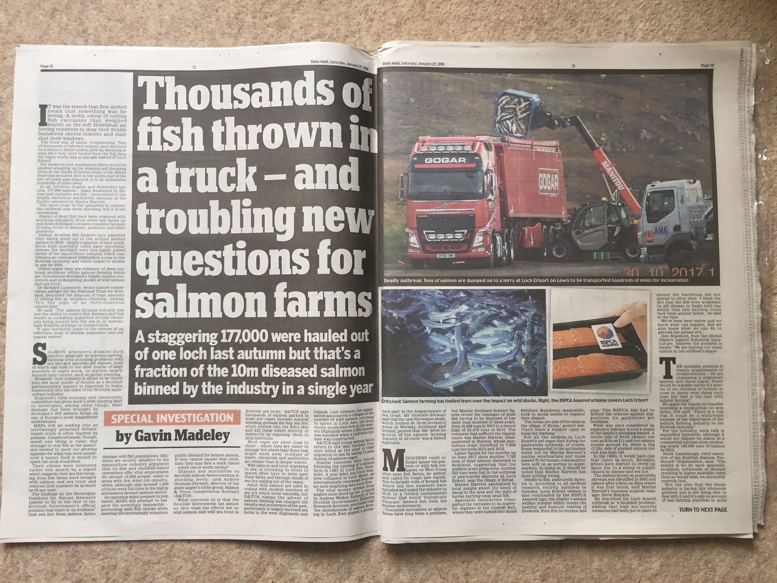 Daily Mail 27 Jan 2018 #1 newspaper version double pager