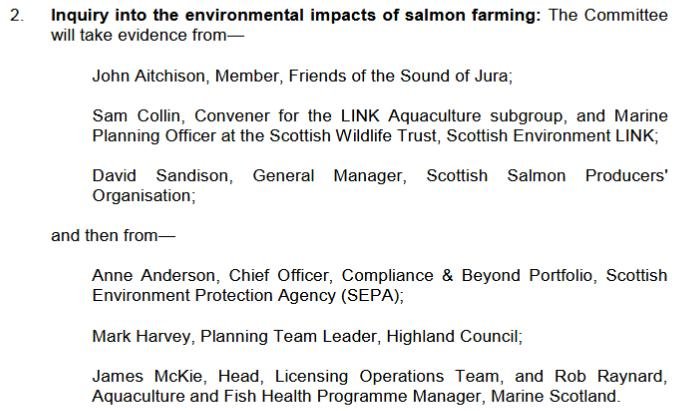 SP inquiry 6 Feb agenda SP inquiry 6 Feb agenda