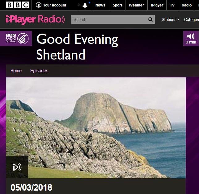BBC Radio Shetland 5 March 2018