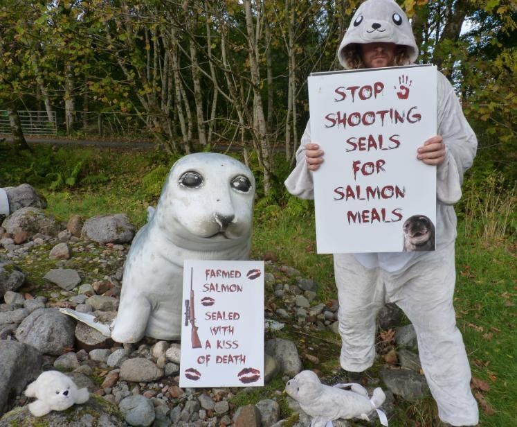 Photo #4 Don at seal sanctuary and two signs Photo #4 Don at seal sanctuary and two signs