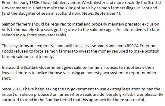 Sunday Herald 11 Sept 2016 #Letter #2 Sunday Herald 11 Sept 2016 #Letter #2