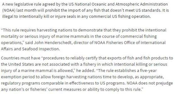 US ban SH NOAA quote US ban SH NOAA quote