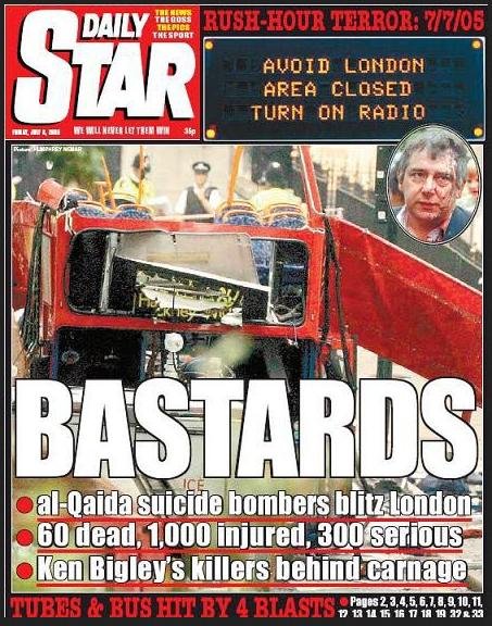 Hydrogen peroxide bastards Daily Star headline Hydrogen peroxide bastards Daily Star headline