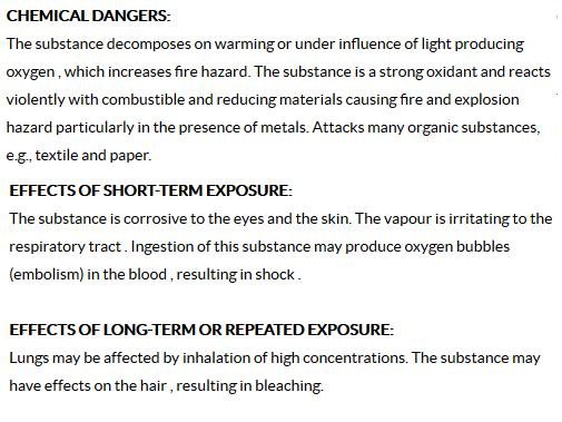 Hydrogen peroxide toxic writing Hydrogen peroxide toxic writing