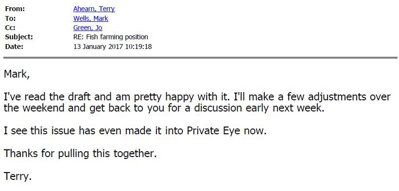 Private Eye email from Terry to Mark Private Eye email from Terry to Mark