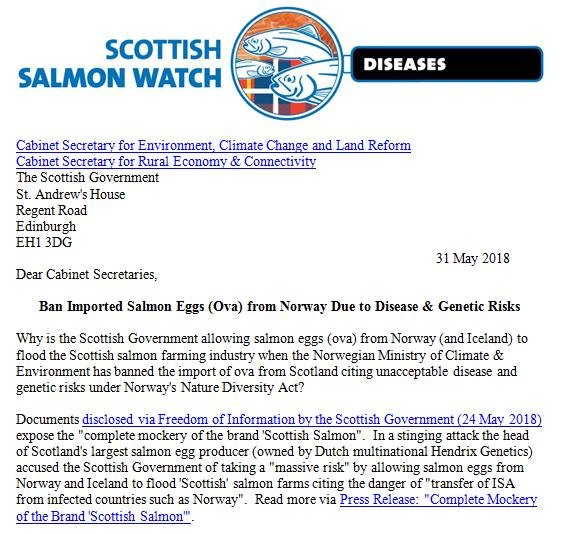Letter to Scottish Government re