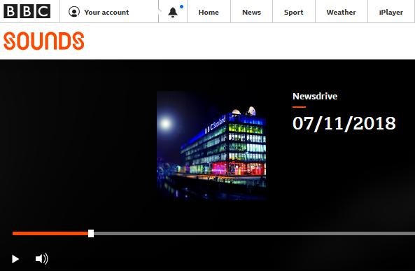BBC Radio Scotland Newsdrive 7 Nov 2018
