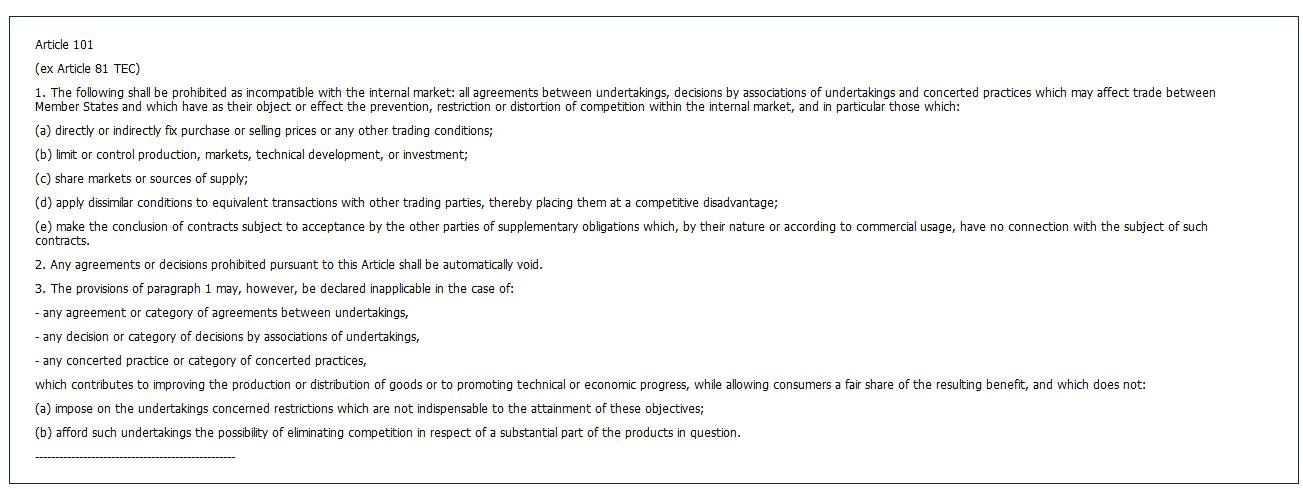 EU Article 101