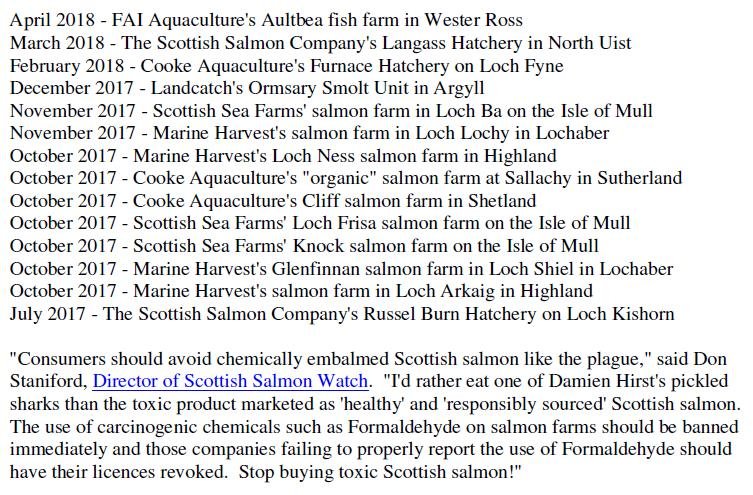 PR Formalin Cancer Causing Chemicals Stashed at Scottish Salmon 26 June 2019 #4