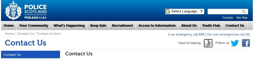Police Scotland contact