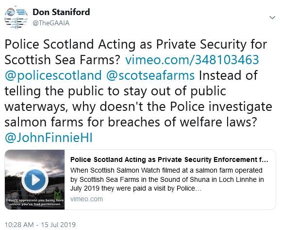 Police Scotland tweet by Don