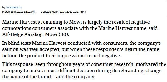 Intrafish on Negative Mowi name change 11 March 2019 #2 Intrafish on Negative Mowi name change 11 March 2019 #2