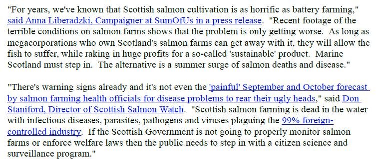 PR Exposing Scottish Salmon's Dirty Secrets 22 July 2019 #3