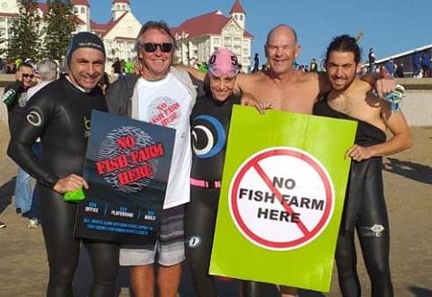 Swim against fish farm photo #1 Swim against fish farm photo #1
