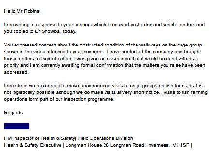 HSE Animal Concern Aug 2019 Letter #5
